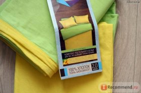 Комплект постельного белья Венге Уно (Wenge Uno) желто-салатовый фото
